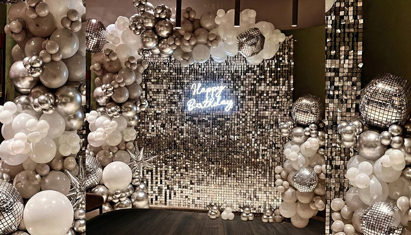 Silver Sequin Birthday